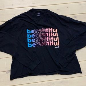 Victoria’s secret pink long sleeve crop top